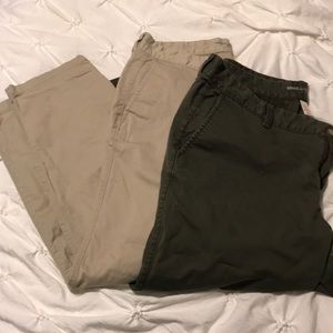 2 pair of GAP girlfriend khakis